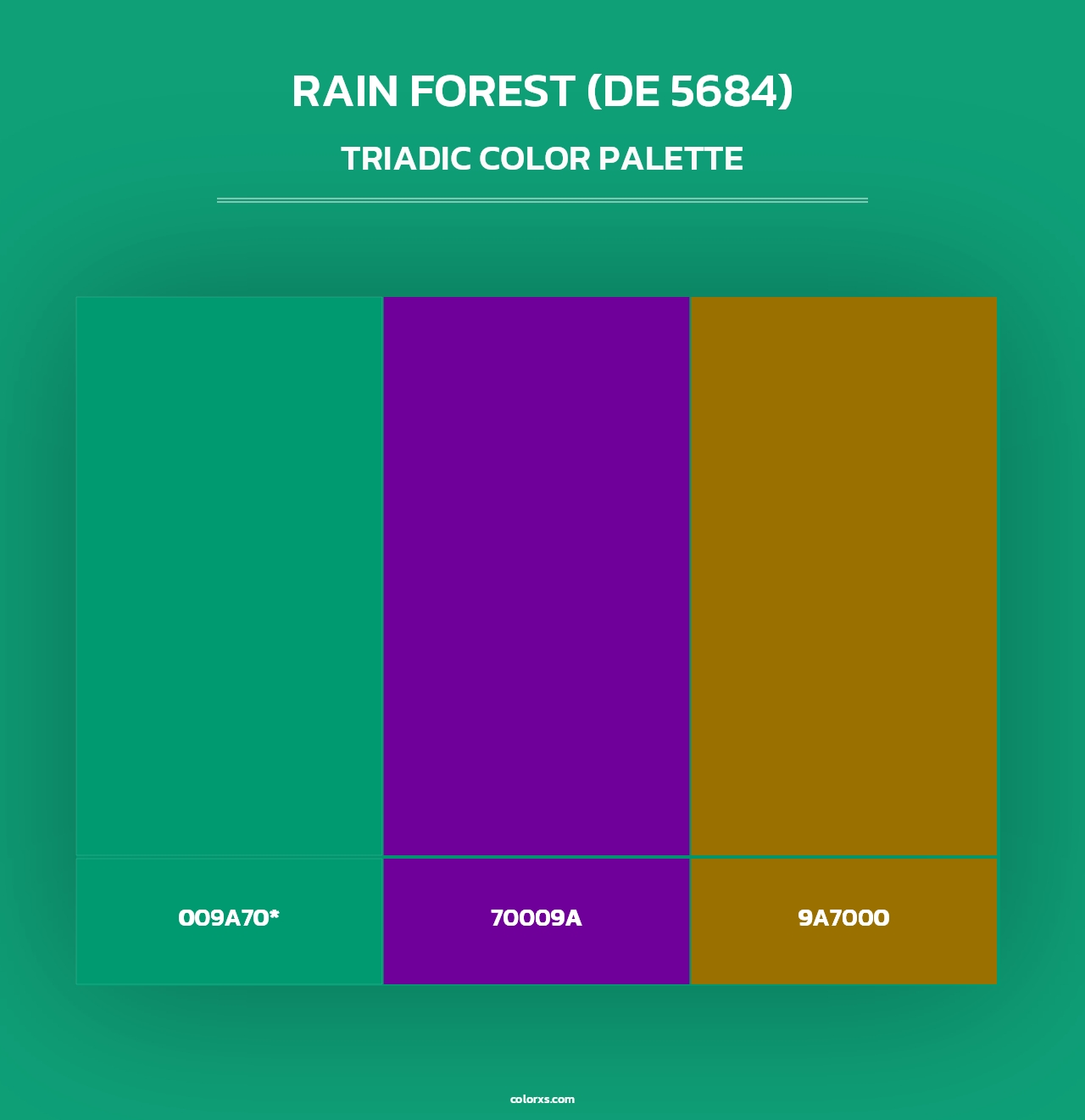 Rain Forest (DE 5684) - Triadic Color Palette