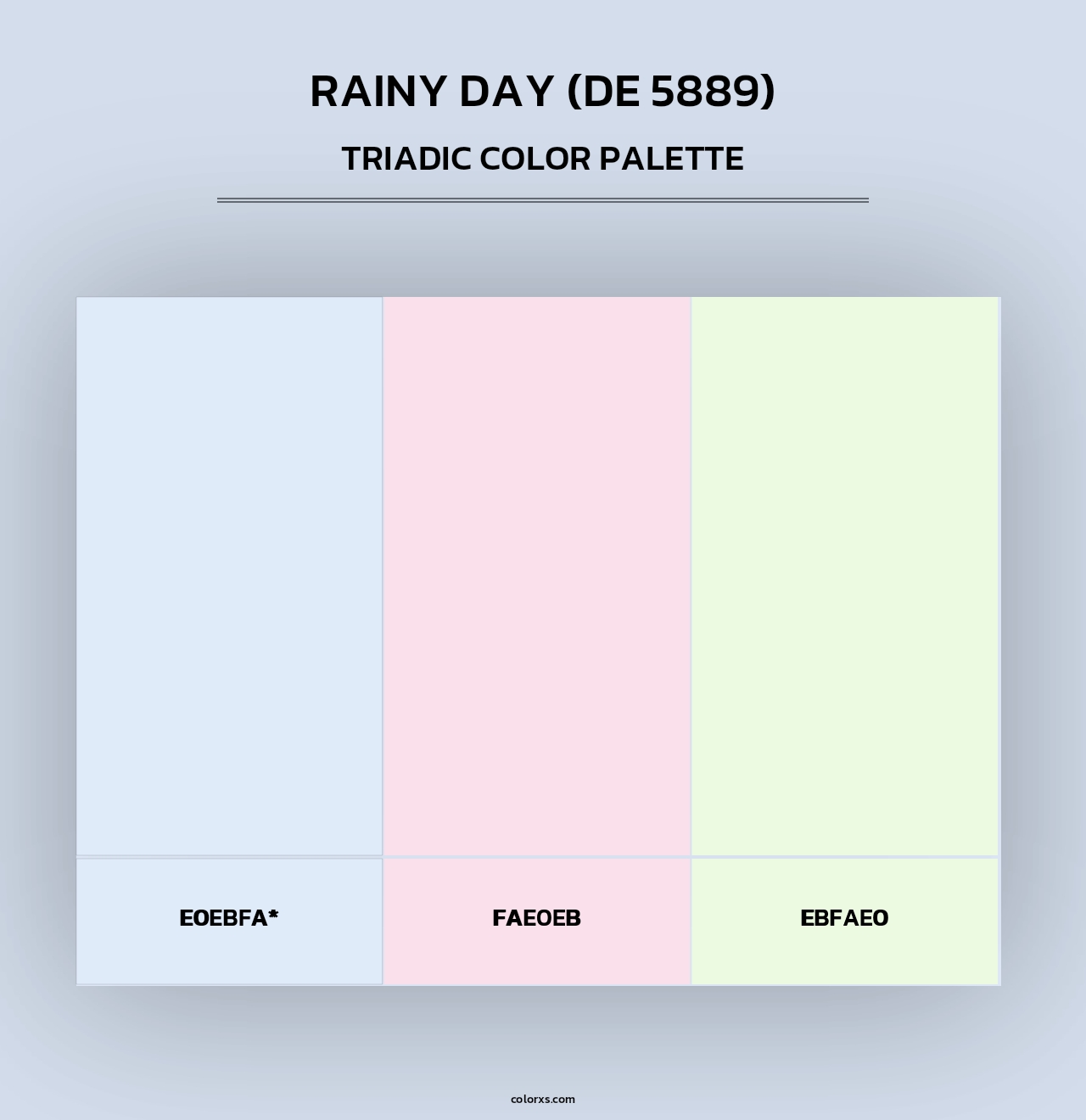 Rainy Day (DE 5889) - Triadic Color Palette