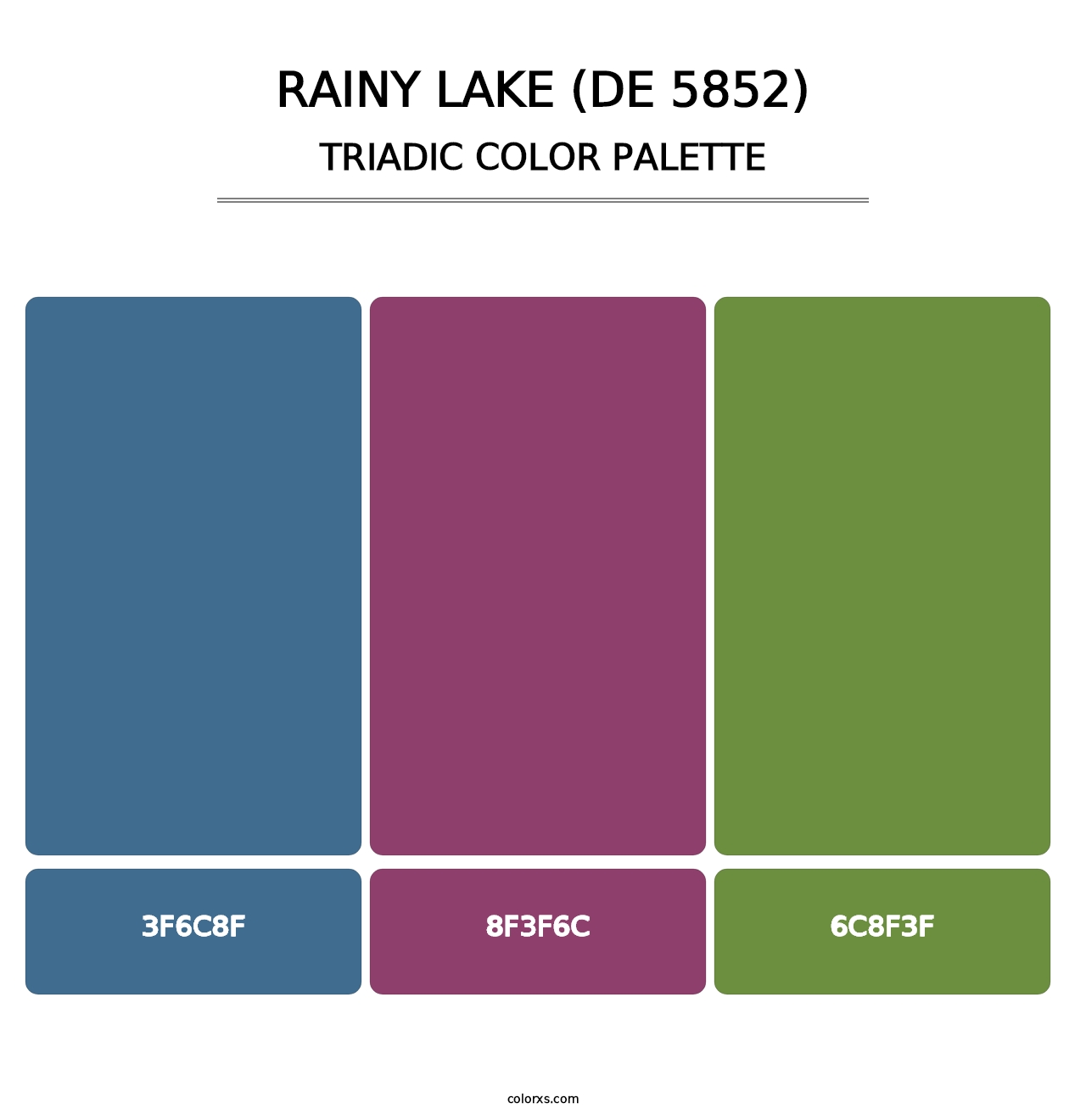 Rainy Lake (DE 5852) - Triadic Color Palette