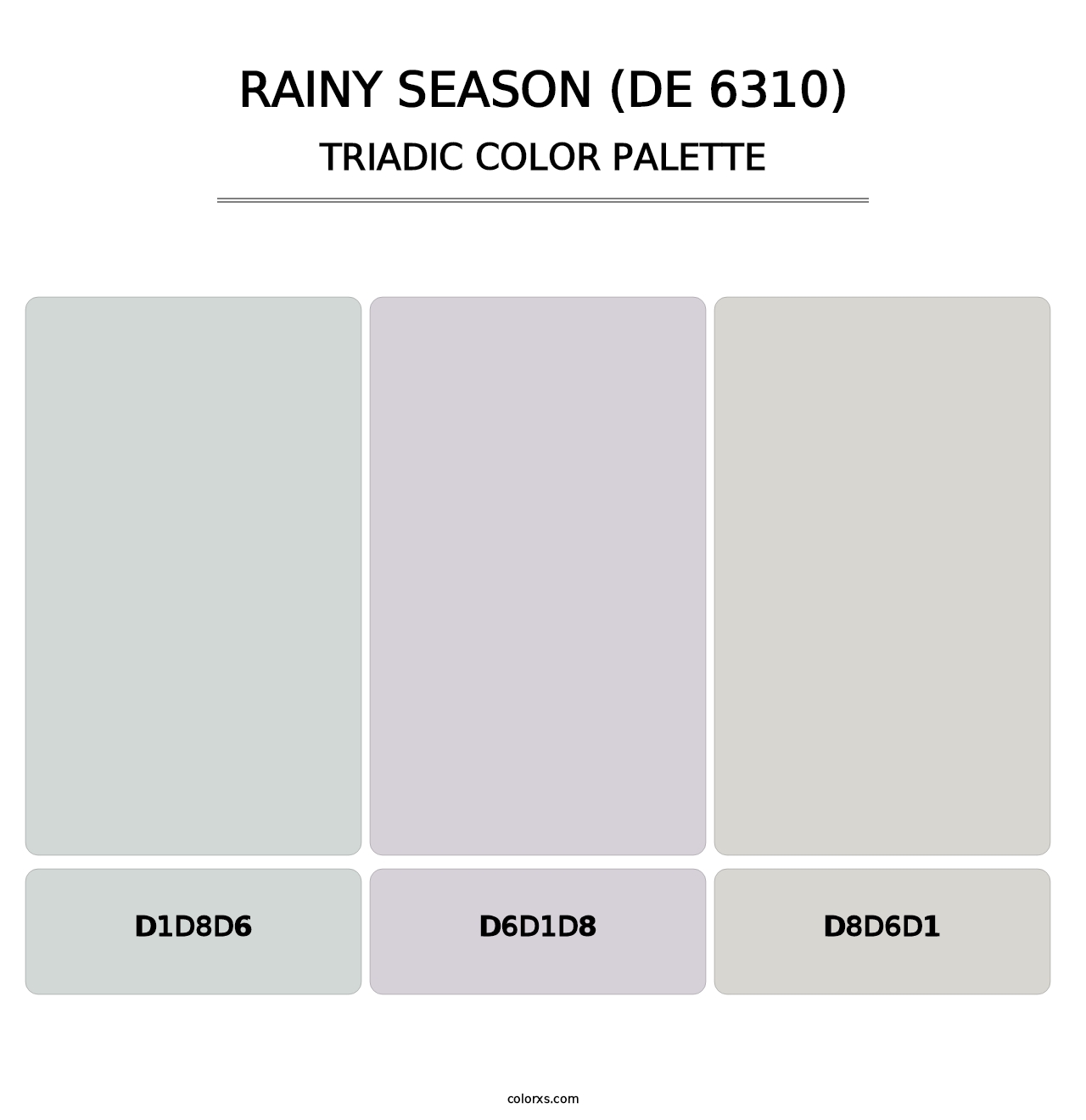 Rainy Season (DE 6310) - Triadic Color Palette