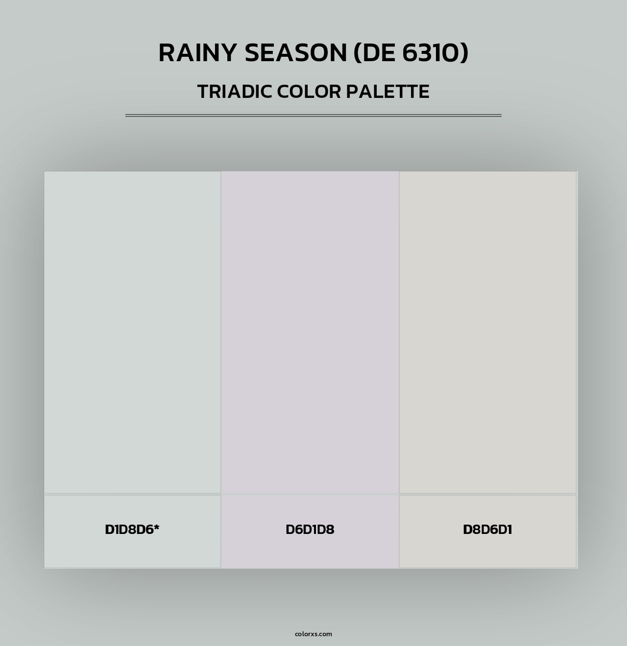 Rainy Season (DE 6310) - Triadic Color Palette