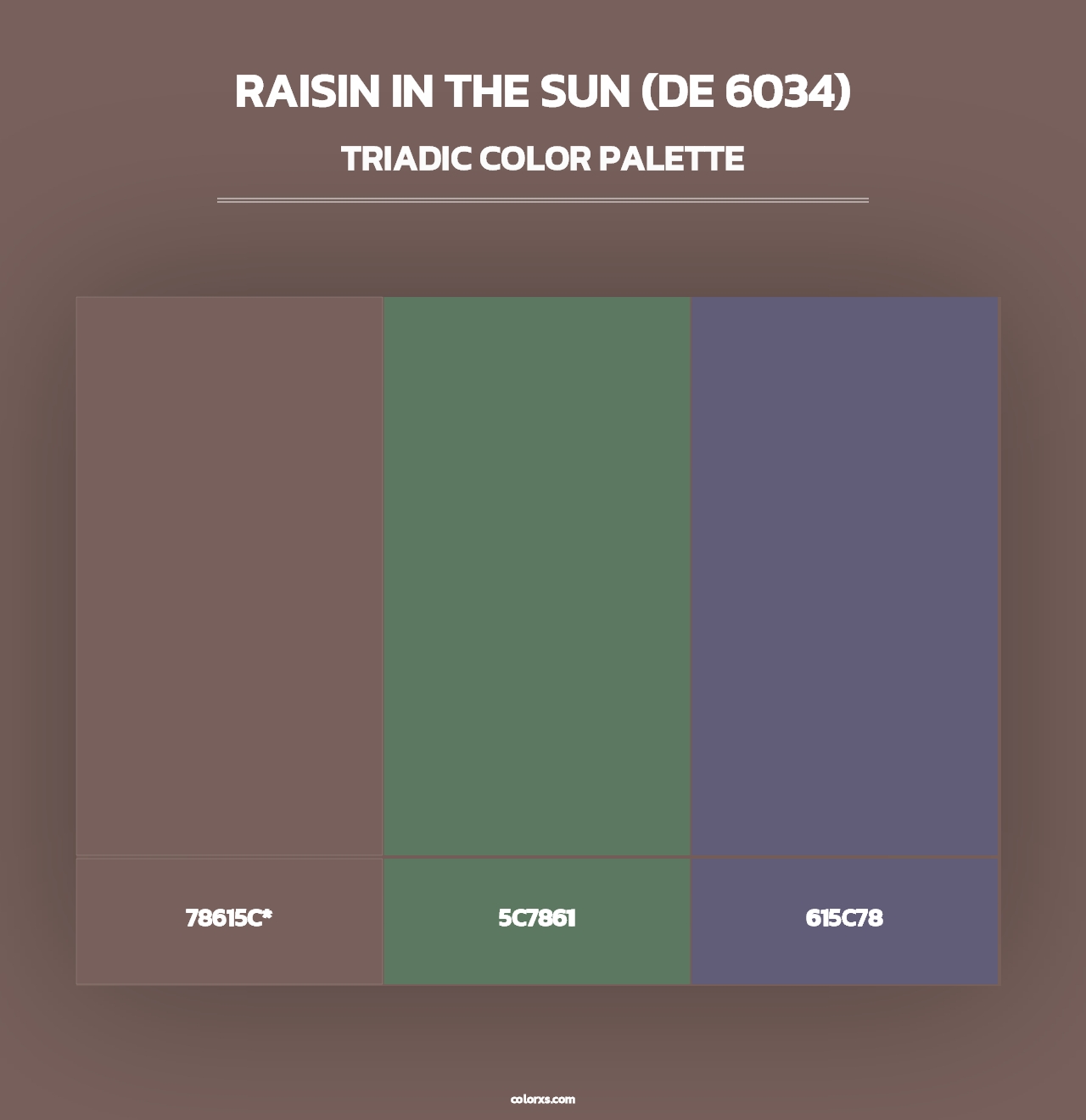 Raisin in the Sun (DE 6034) - Triadic Color Palette