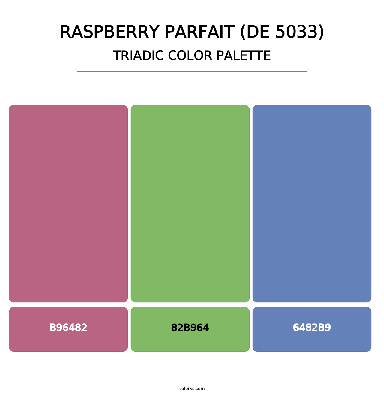 Raspberry Parfait (DE 5033) - Triadic Color Palette