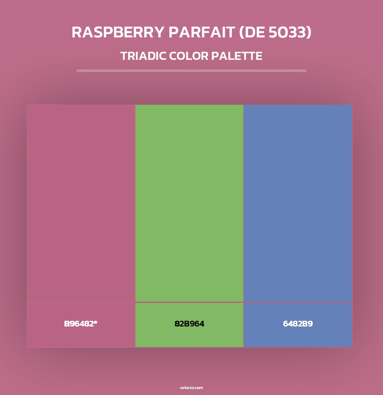 Raspberry Parfait (DE 5033) - Triadic Color Palette