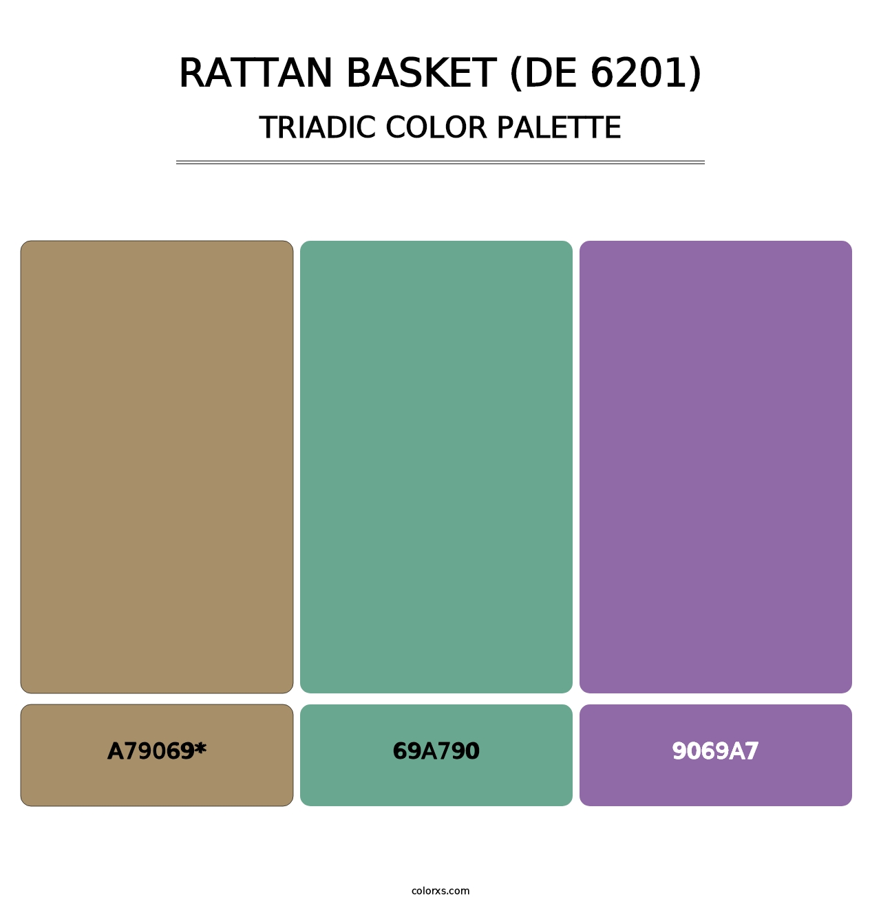Rattan Basket (DE 6201) - Triadic Color Palette