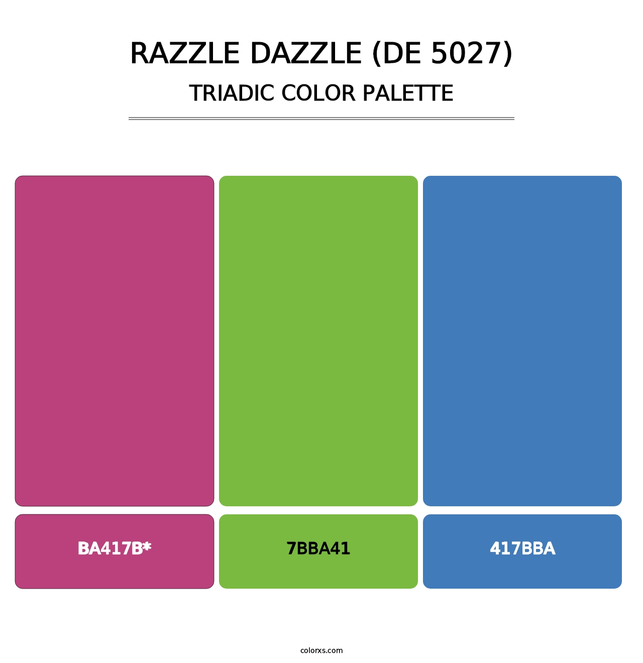 Razzle Dazzle (DE 5027) - Triadic Color Palette