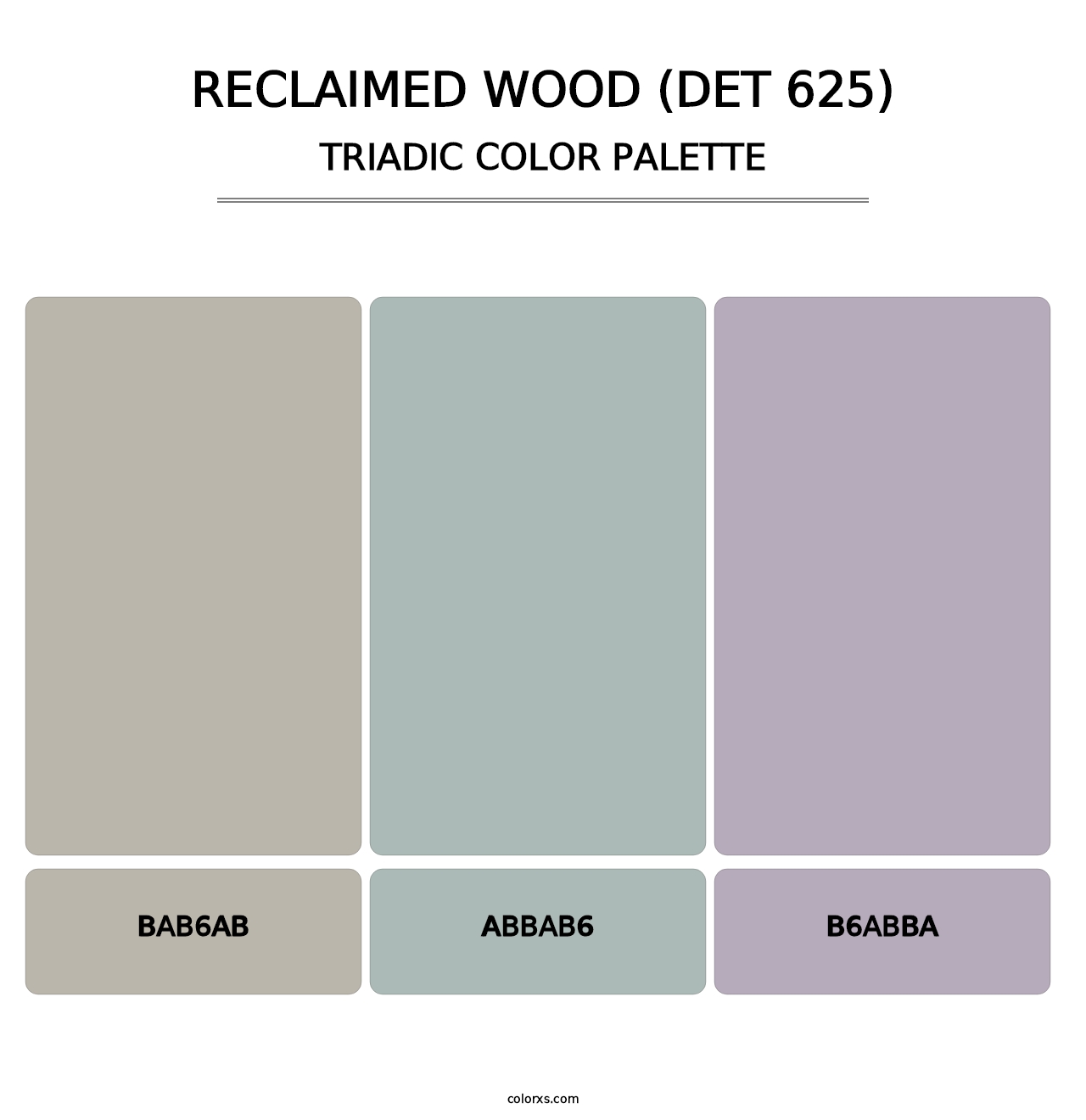 Reclaimed Wood (DET 625) - Triadic Color Palette