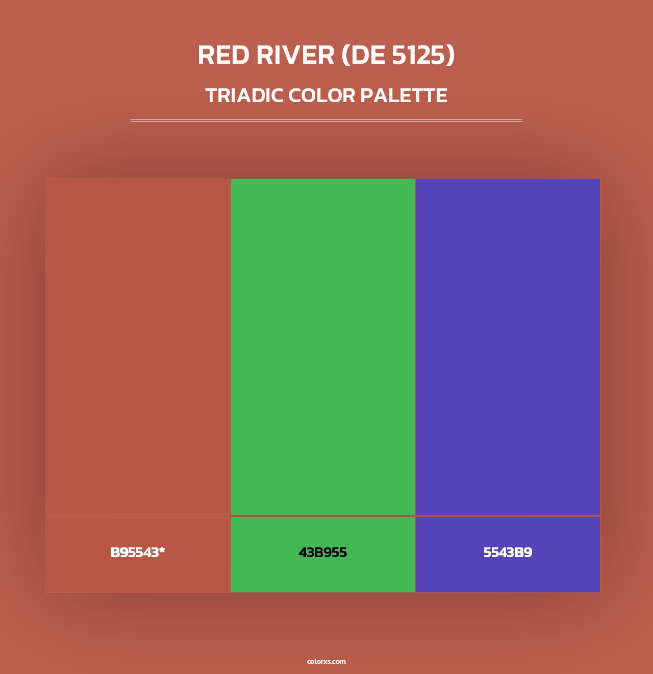 Red River (DE 5125) - Triadic Color Palette