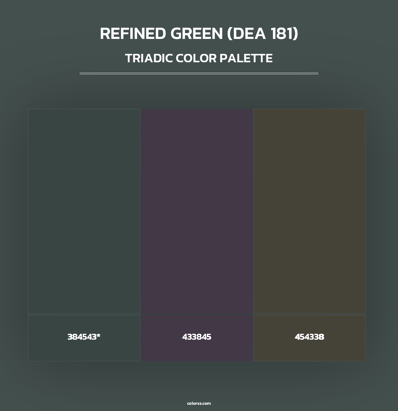 Refined Green (DEA 181) - Triadic Color Palette