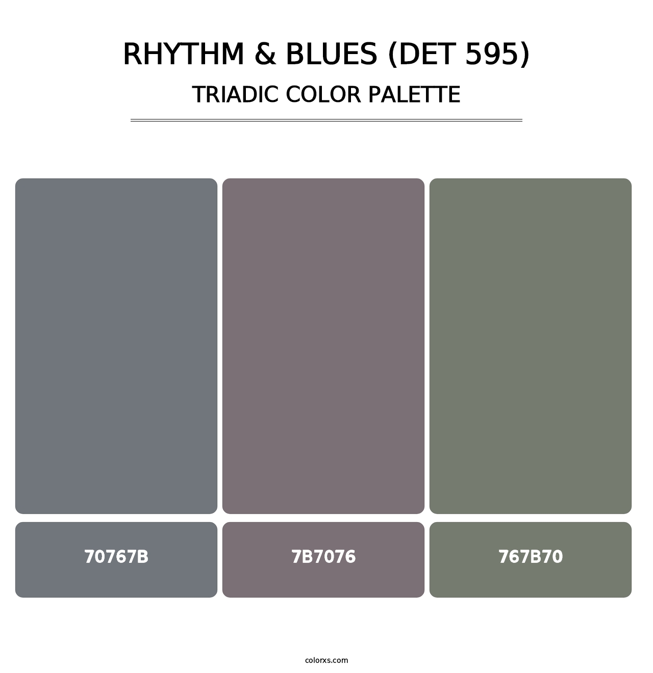 Rhythm & Blues (DET 595) - Triadic Color Palette