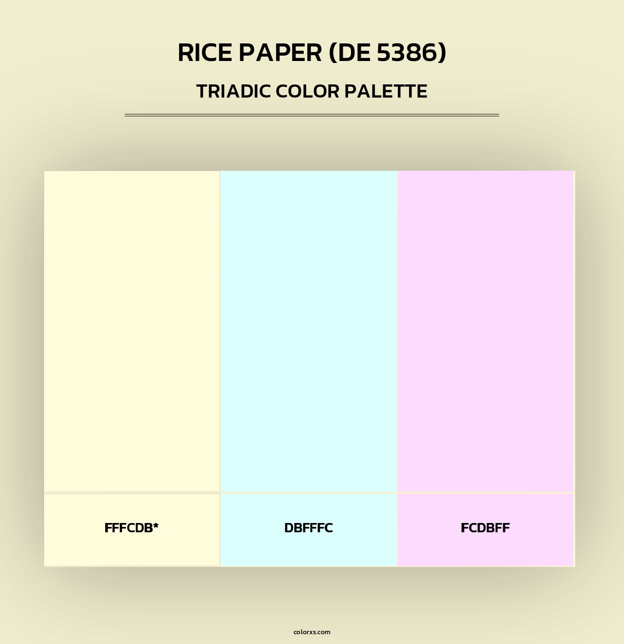 Rice Paper (DE 5386) - Triadic Color Palette