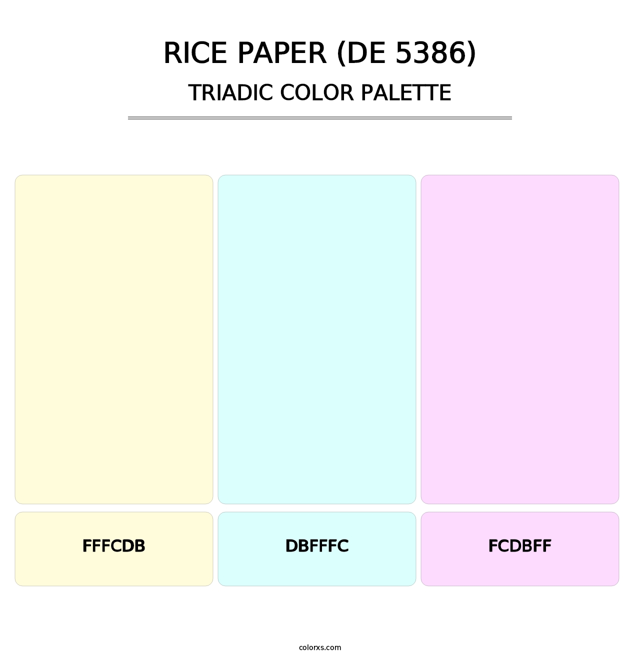 Rice Paper (DE 5386) - Triadic Color Palette
