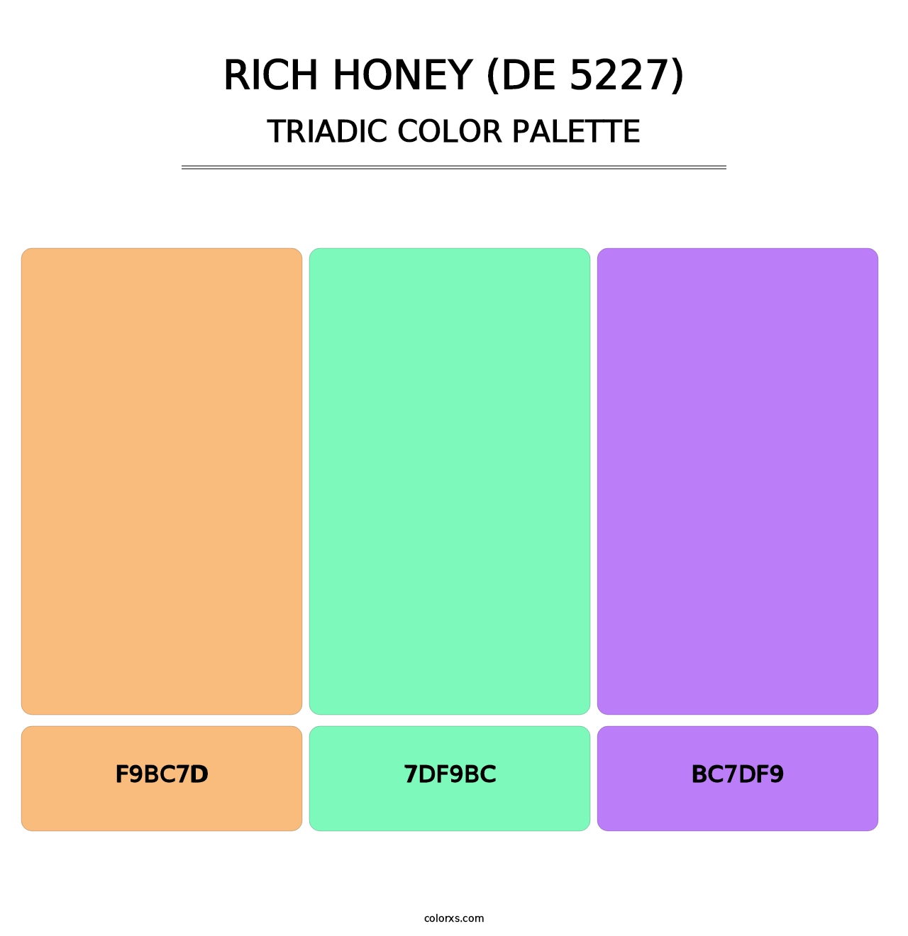 Rich Honey (DE 5227) - Triadic Color Palette
