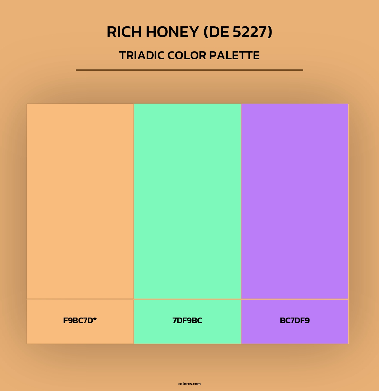Rich Honey (DE 5227) - Triadic Color Palette