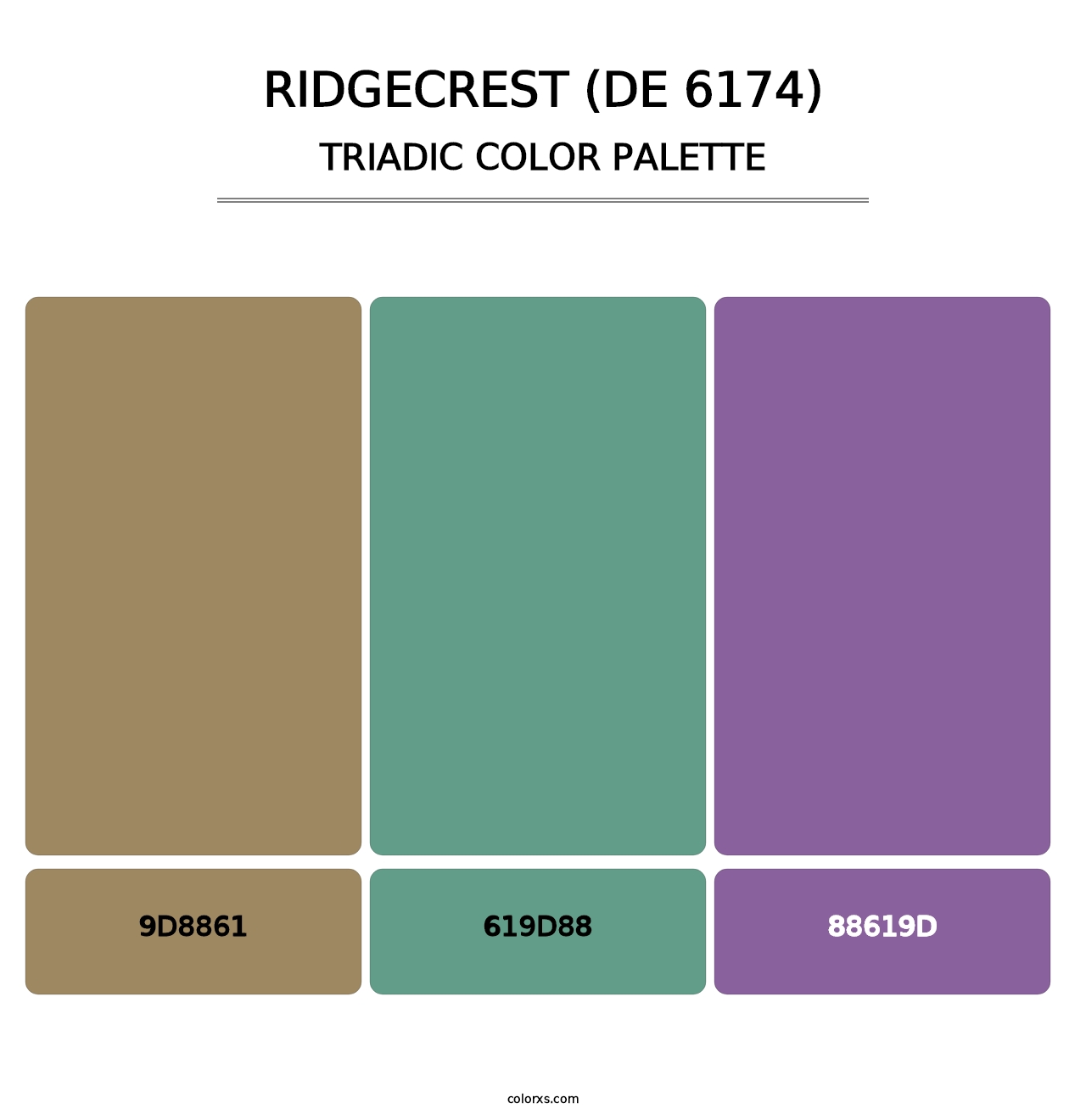 Ridgecrest (DE 6174) - Triadic Color Palette