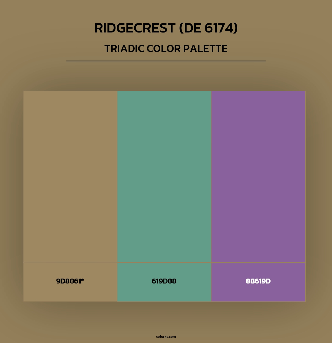 Ridgecrest (DE 6174) - Triadic Color Palette