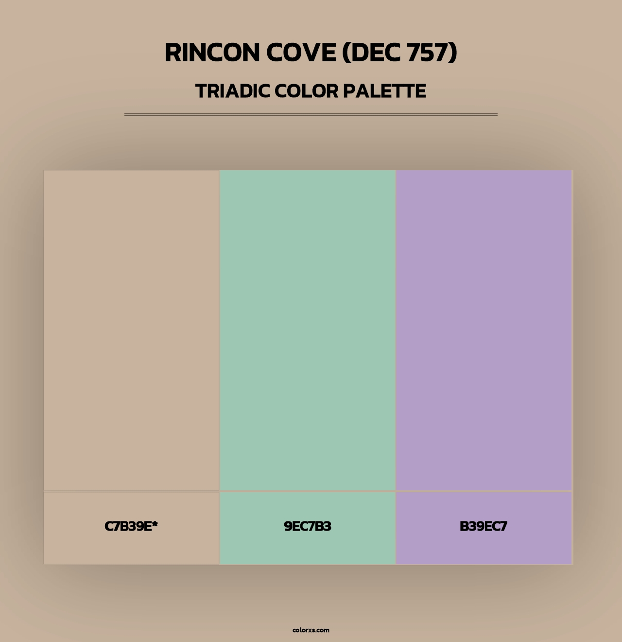 Rincon Cove (DEC 757) - Triadic Color Palette