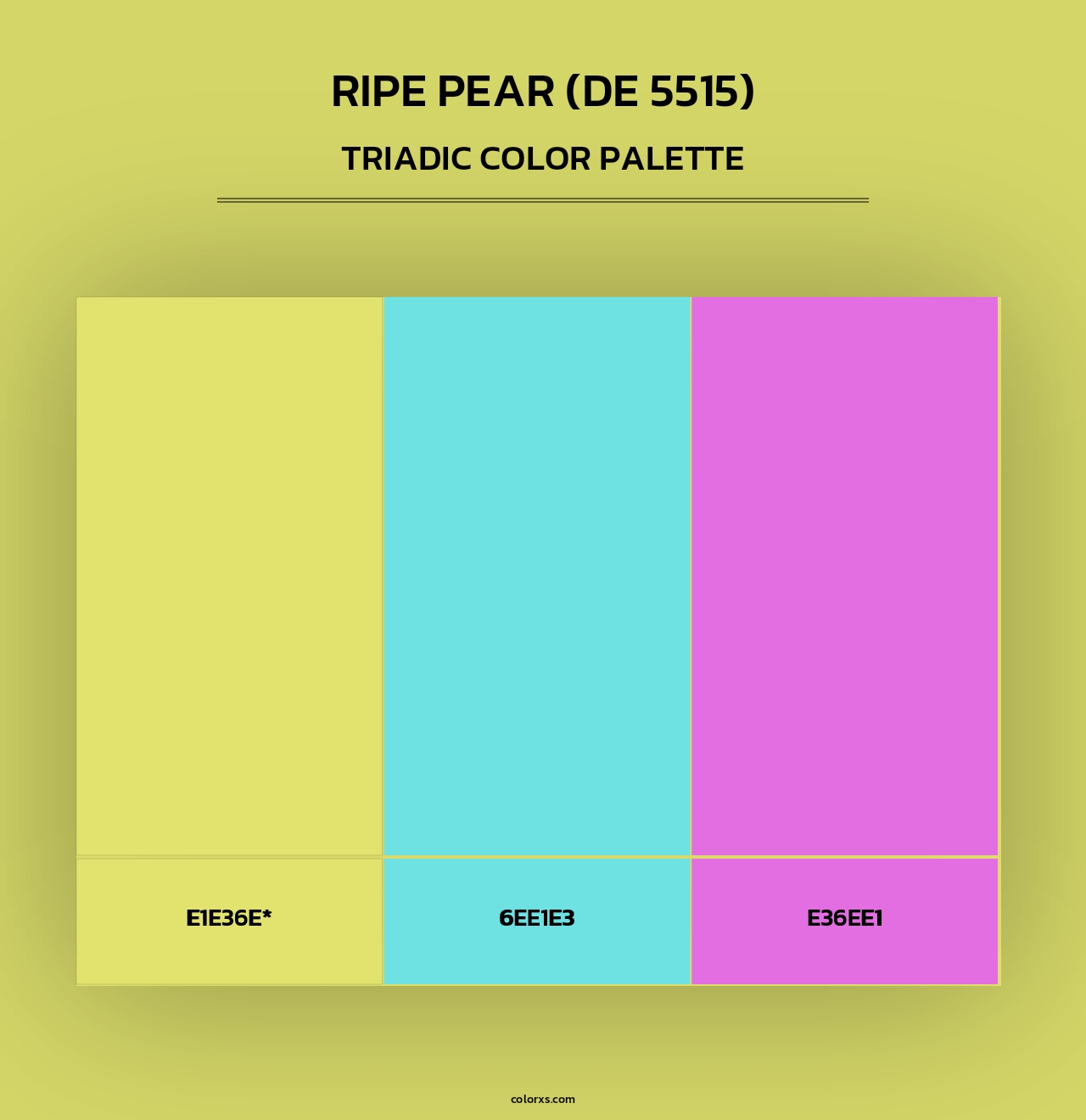 Ripe Pear (DE 5515) - Triadic Color Palette