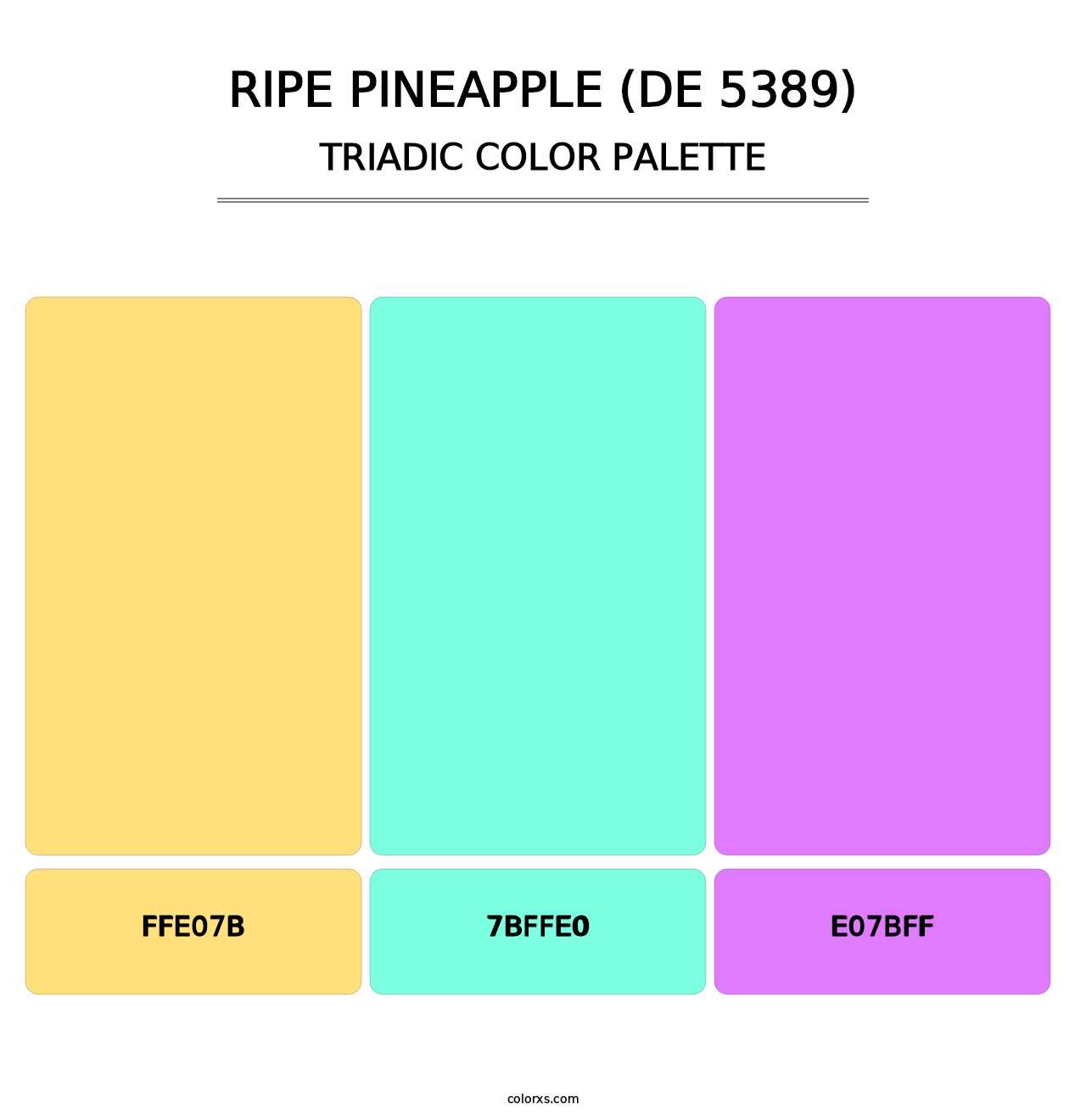 Ripe Pineapple (DE 5389) - Triadic Color Palette