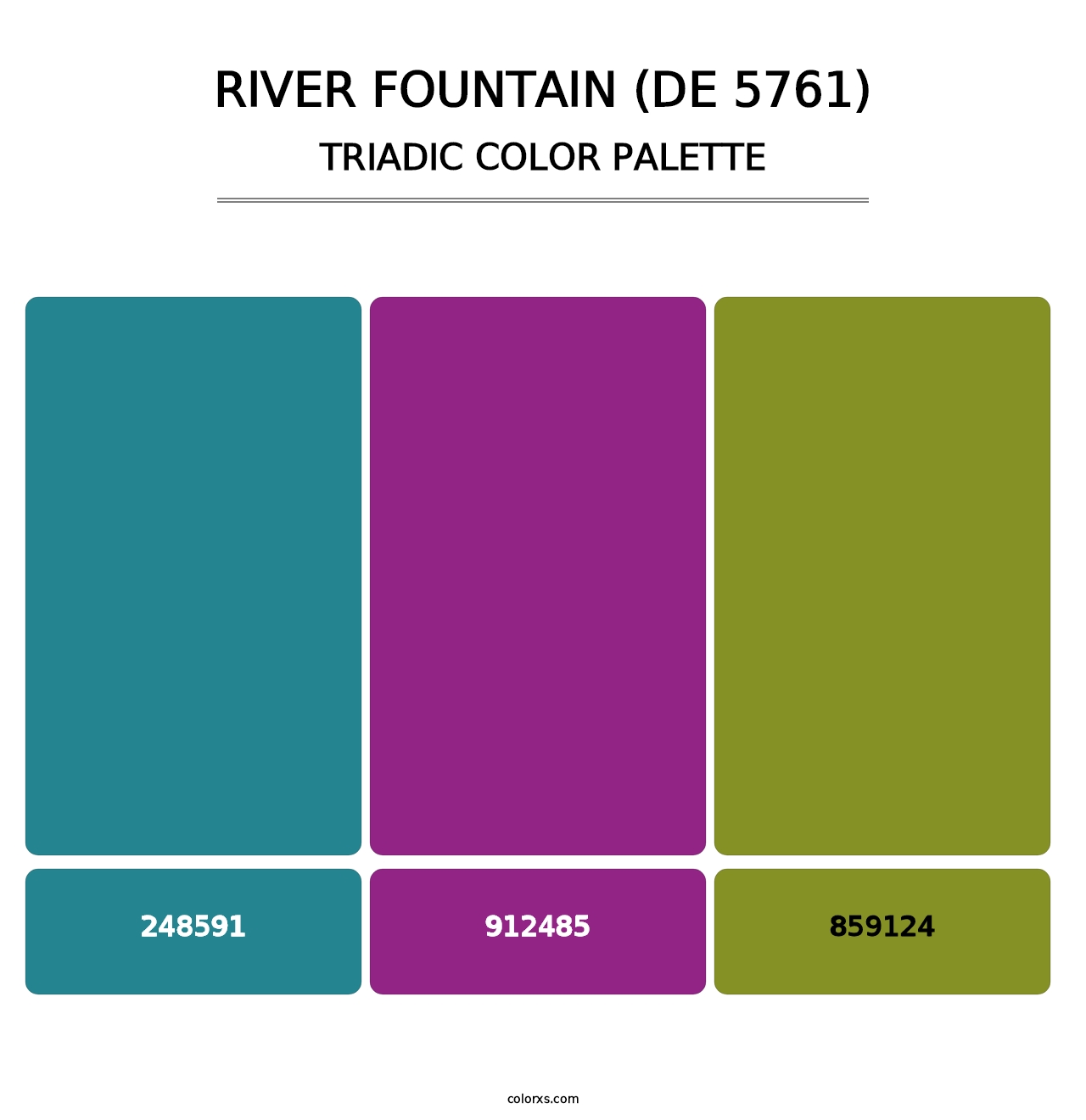 River Fountain (DE 5761) - Triadic Color Palette
