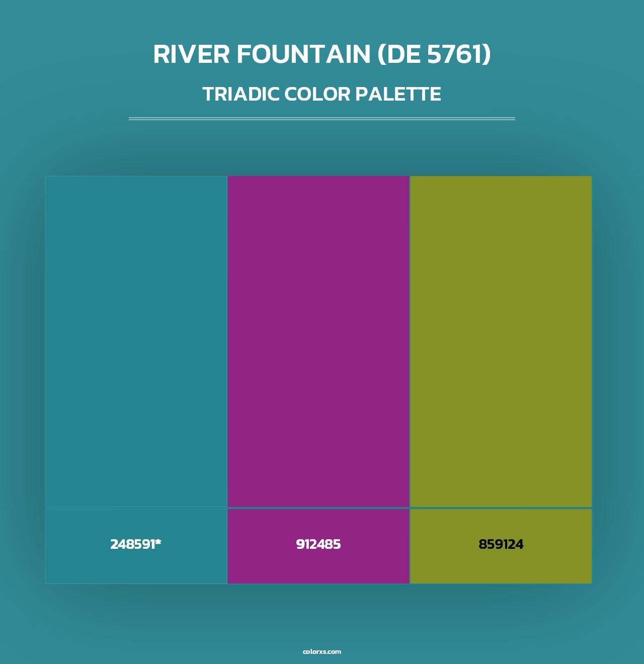 River Fountain (DE 5761) - Triadic Color Palette