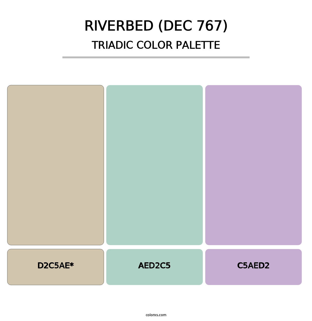 Riverbed (DEC 767) - Triadic Color Palette