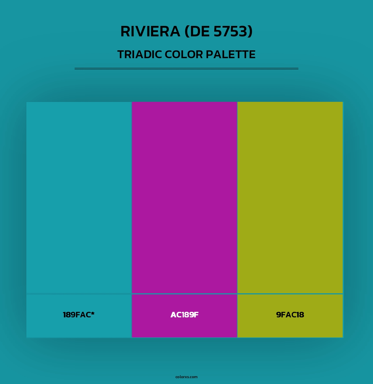 Riviera (DE 5753) - Triadic Color Palette