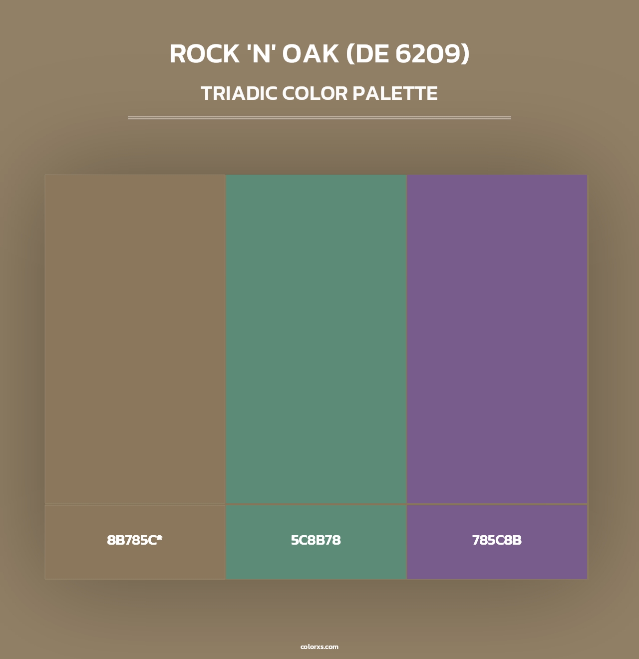 Rock 'n' Oak (DE 6209) - Triadic Color Palette