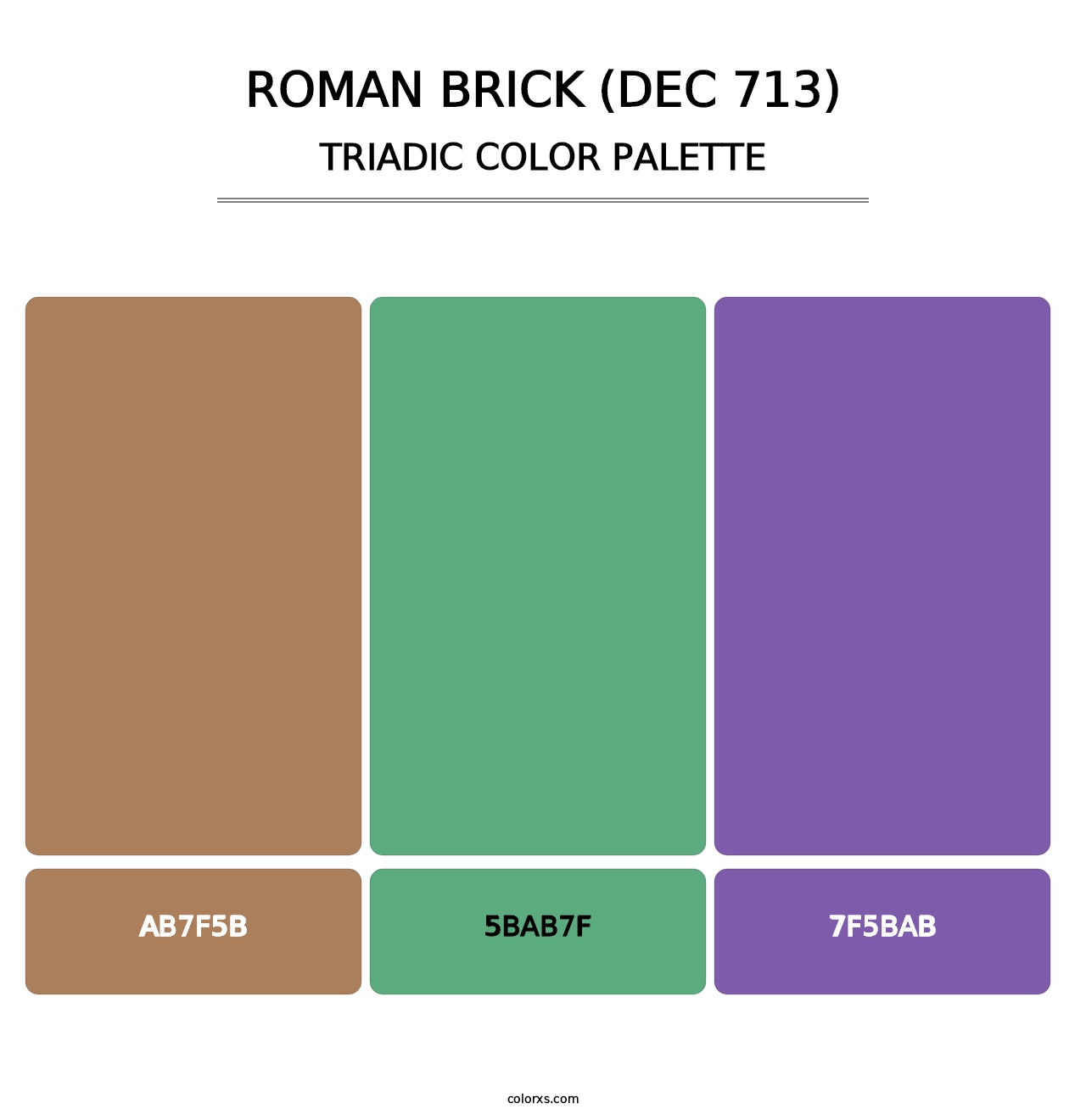 Roman Brick (DEC 713) - Triadic Color Palette