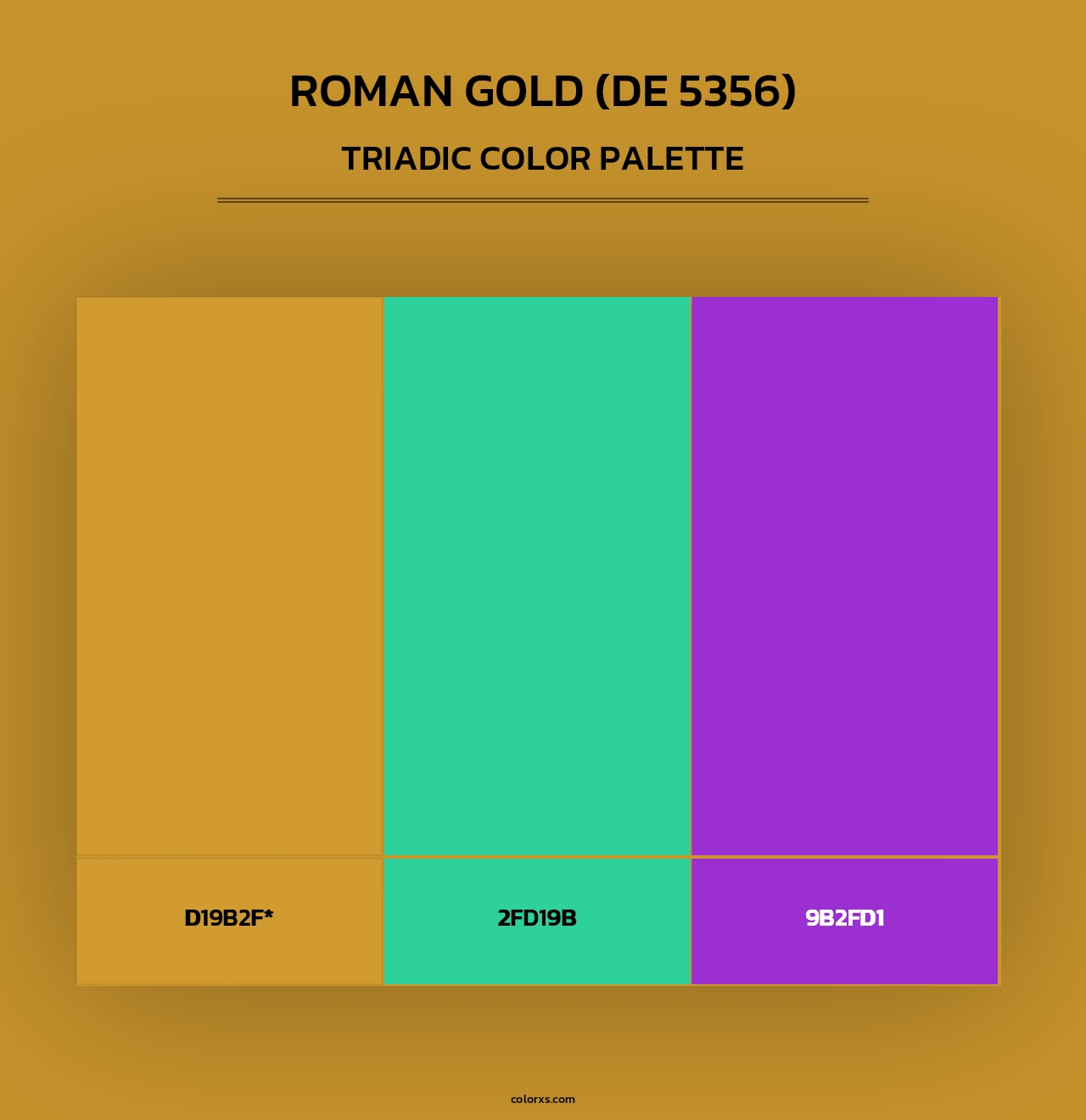 Roman Gold (DE 5356) - Triadic Color Palette