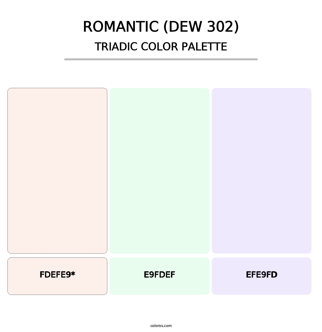 Romantic (DEW 302) - Triadic Color Palette