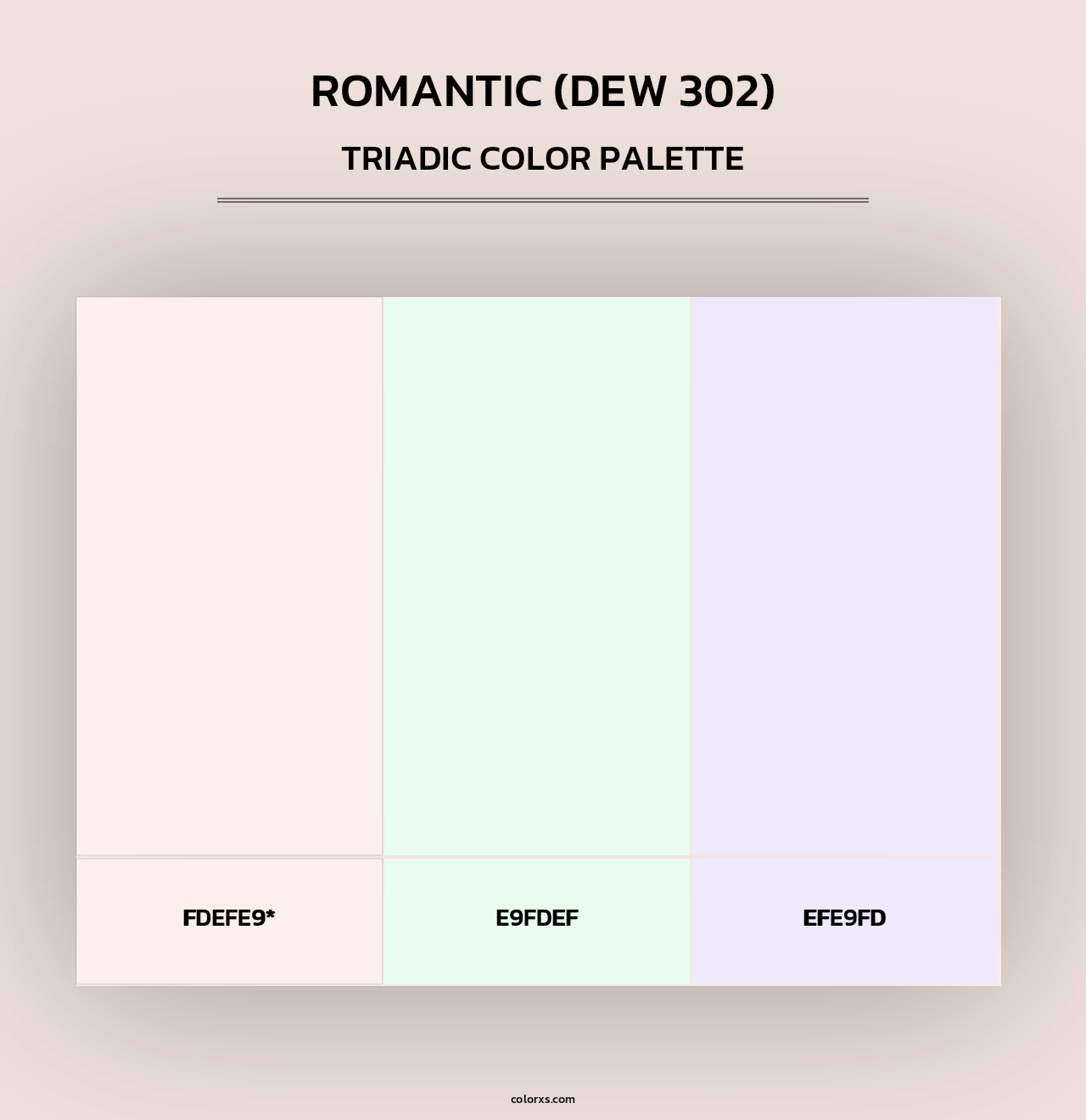 Romantic (DEW 302) - Triadic Color Palette