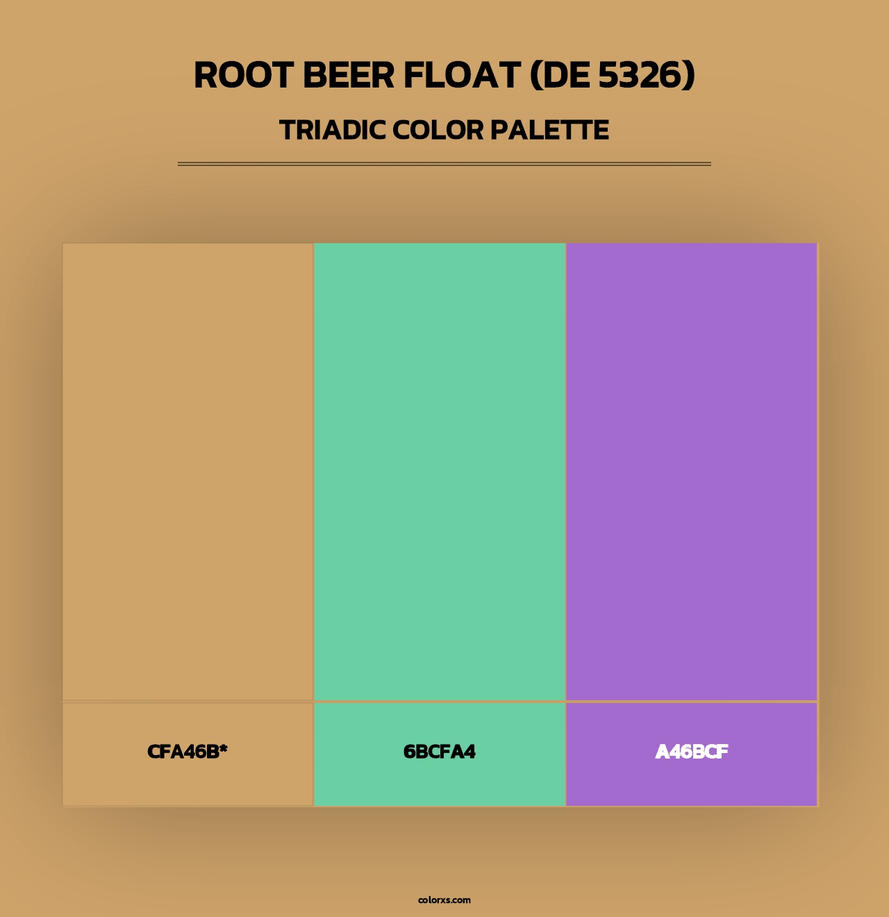 Root Beer Float (DE 5326) - Triadic Color Palette