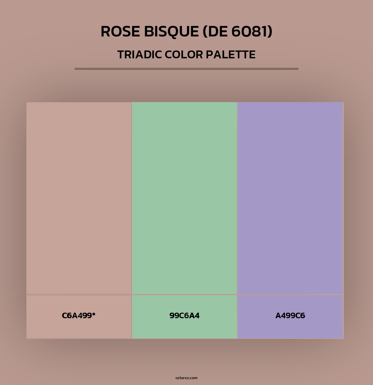 Rose Bisque (DE 6081) - Triadic Color Palette