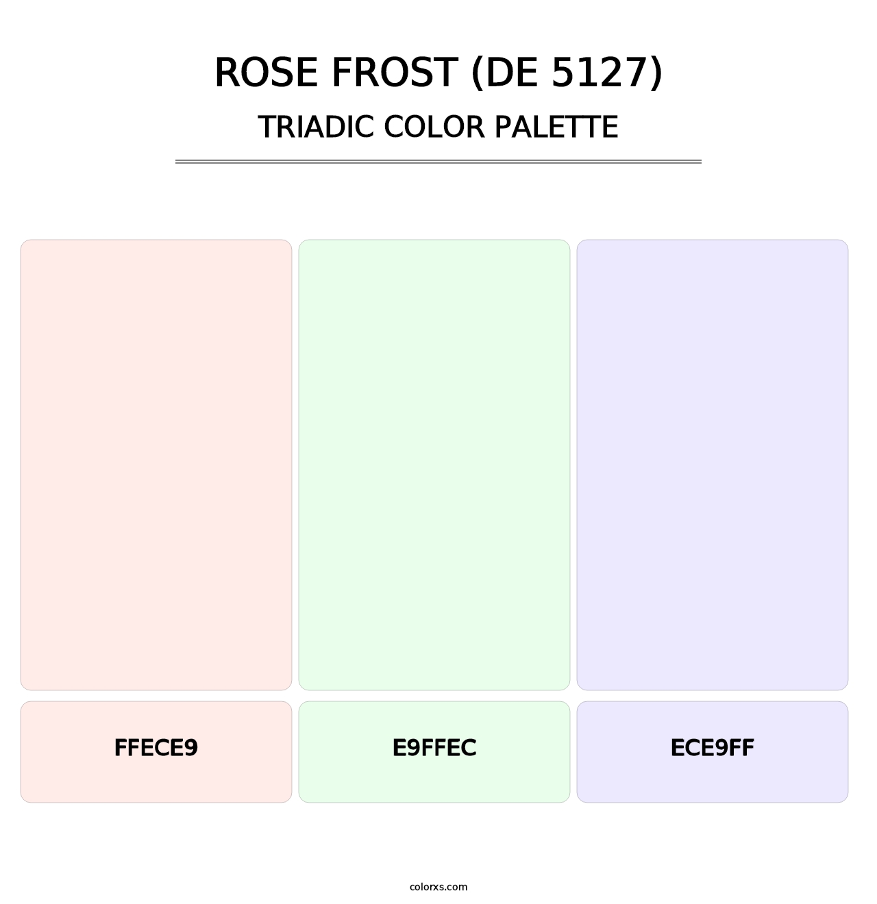 Rose Frost (DE 5127) - Triadic Color Palette