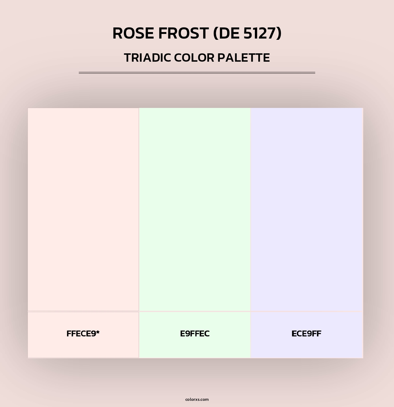 Rose Frost (DE 5127) - Triadic Color Palette