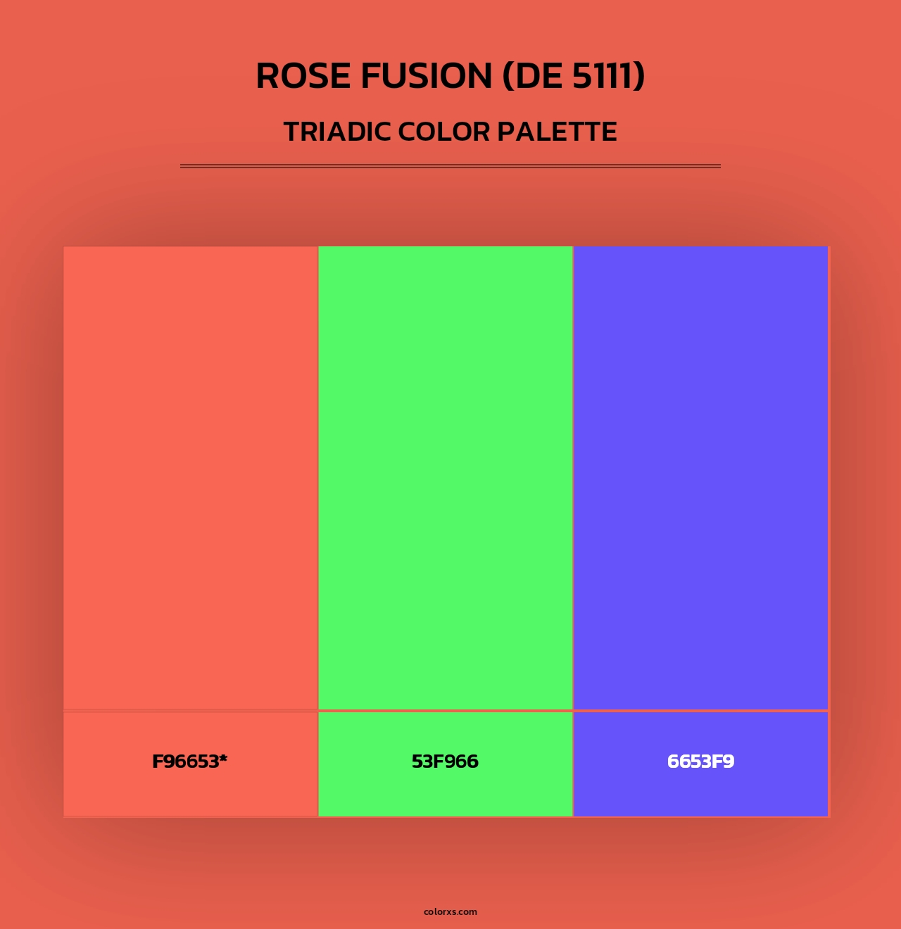 Rose Fusion (DE 5111) - Triadic Color Palette