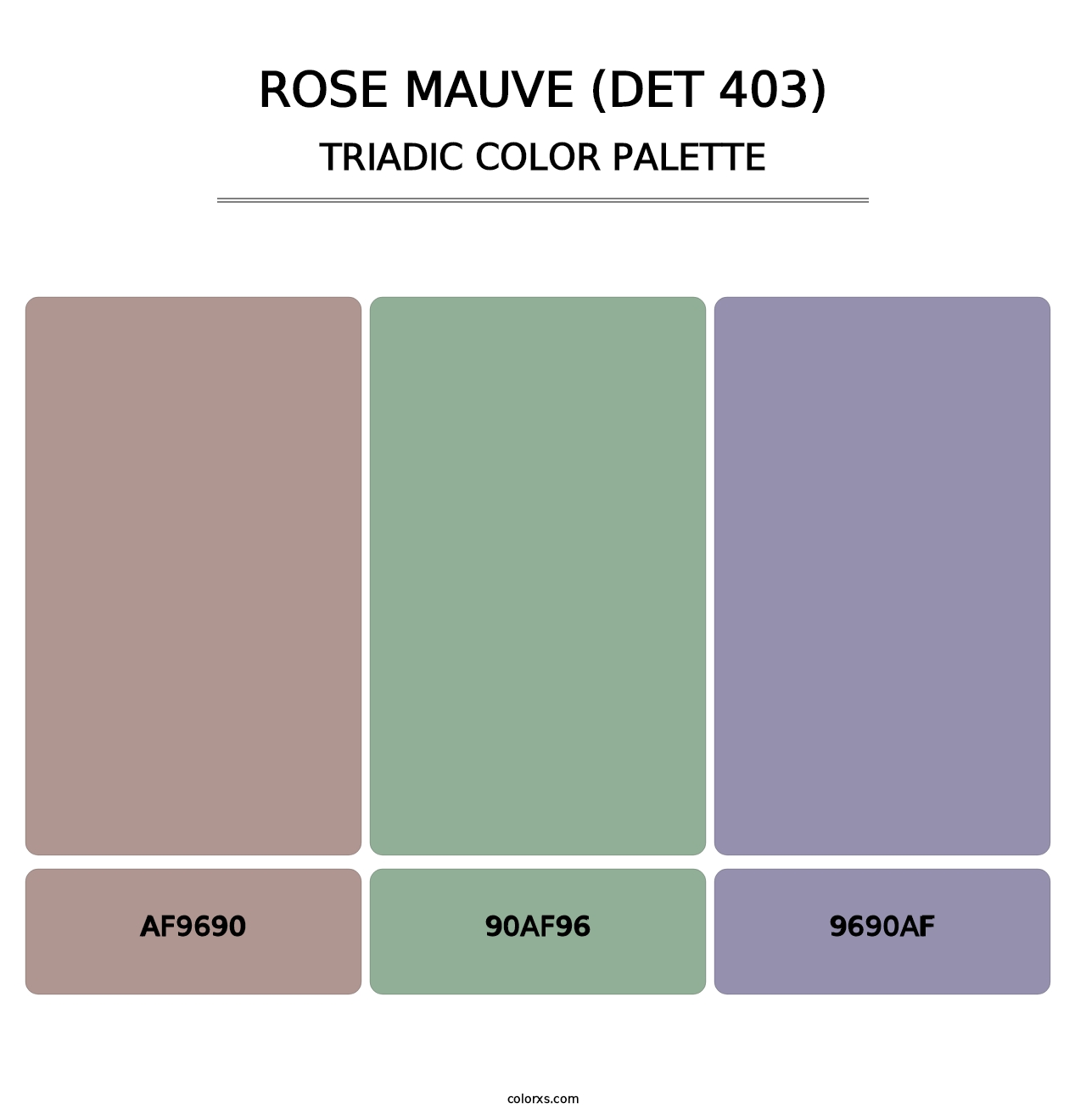 Rose Mauve (DET 403) - Triadic Color Palette