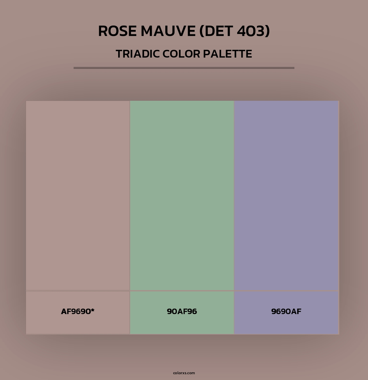 Rose Mauve (DET 403) - Triadic Color Palette