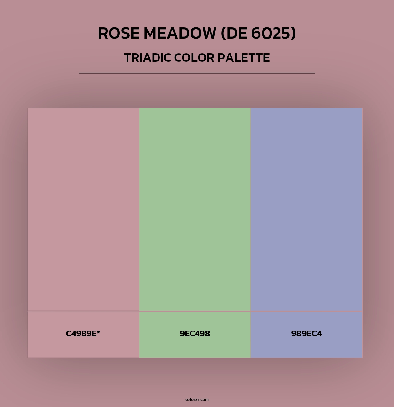 Rose Meadow (DE 6025) - Triadic Color Palette