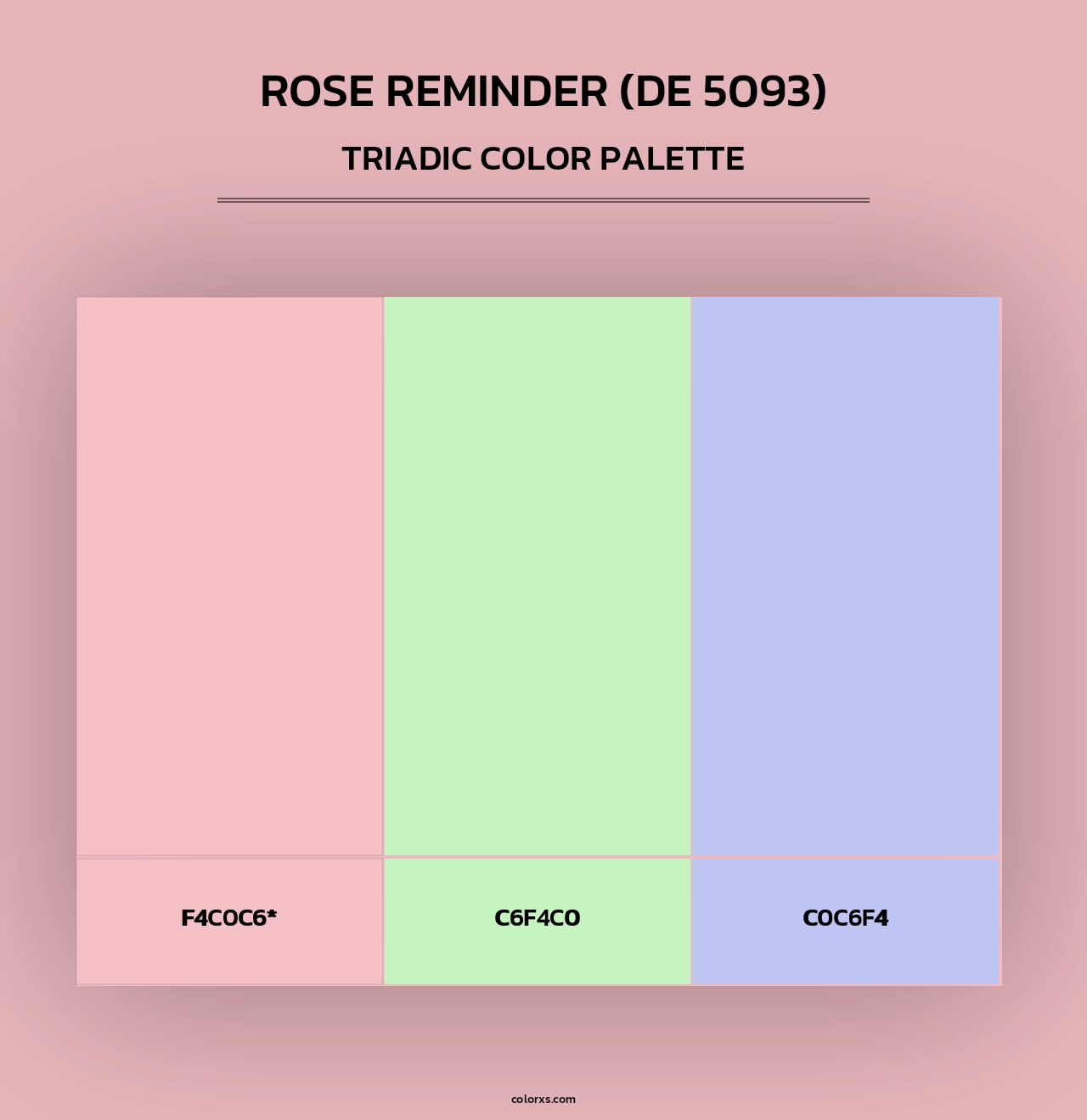 Rose Reminder (DE 5093) - Triadic Color Palette