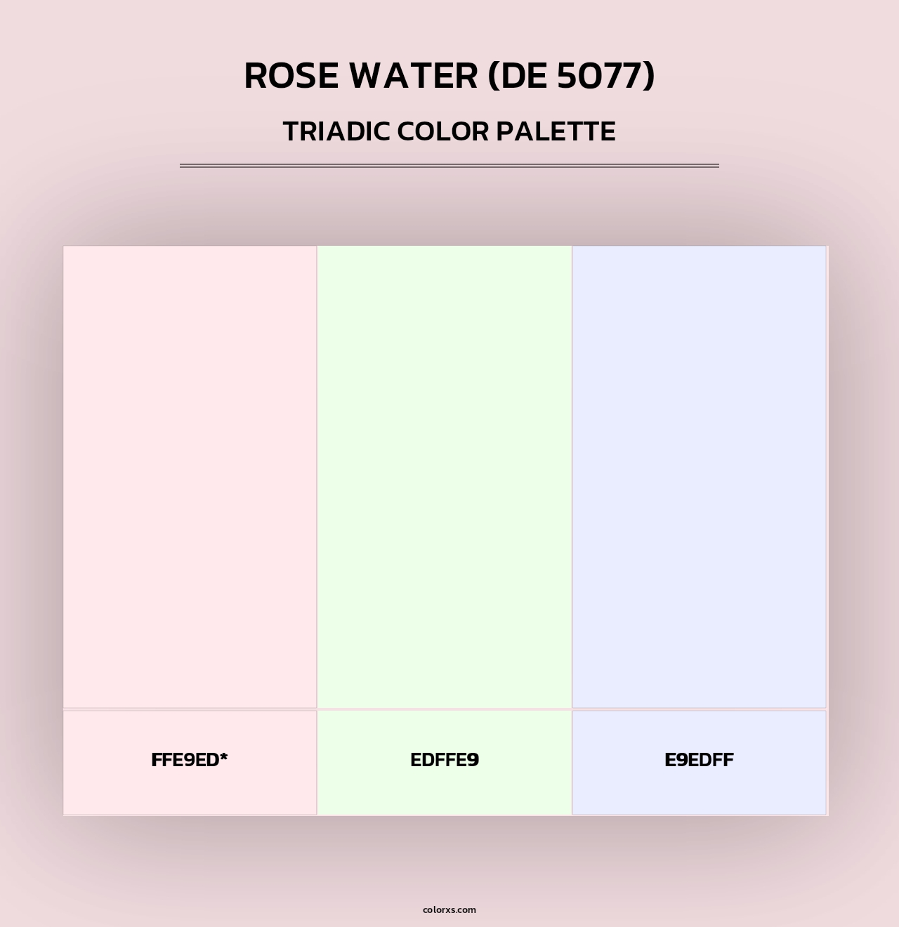 Rose Water (DE 5077) - Triadic Color Palette