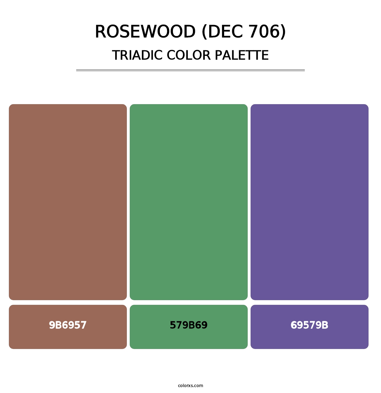 Rosewood (DEC 706) - Triadic Color Palette