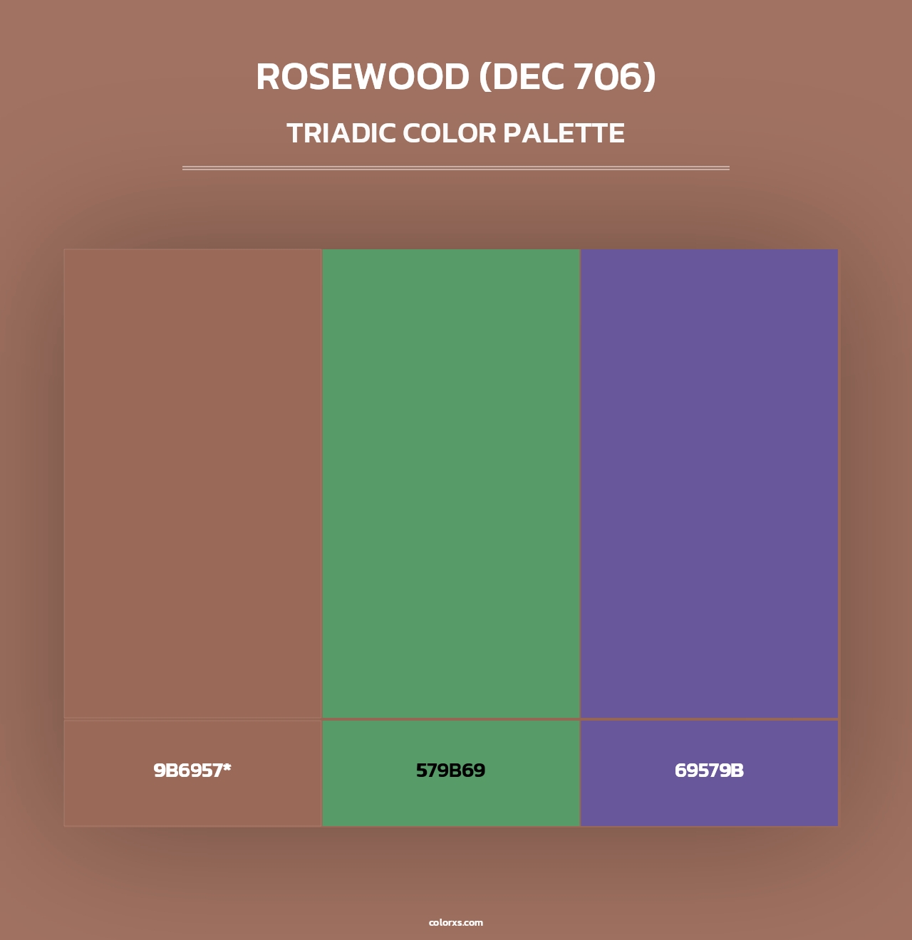 Rosewood (DEC 706) - Triadic Color Palette