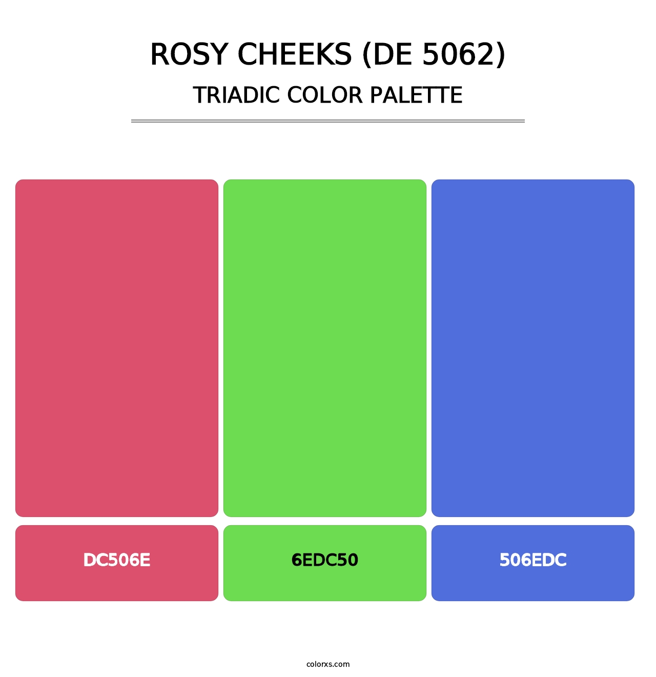 Rosy Cheeks (DE 5062) - Triadic Color Palette
