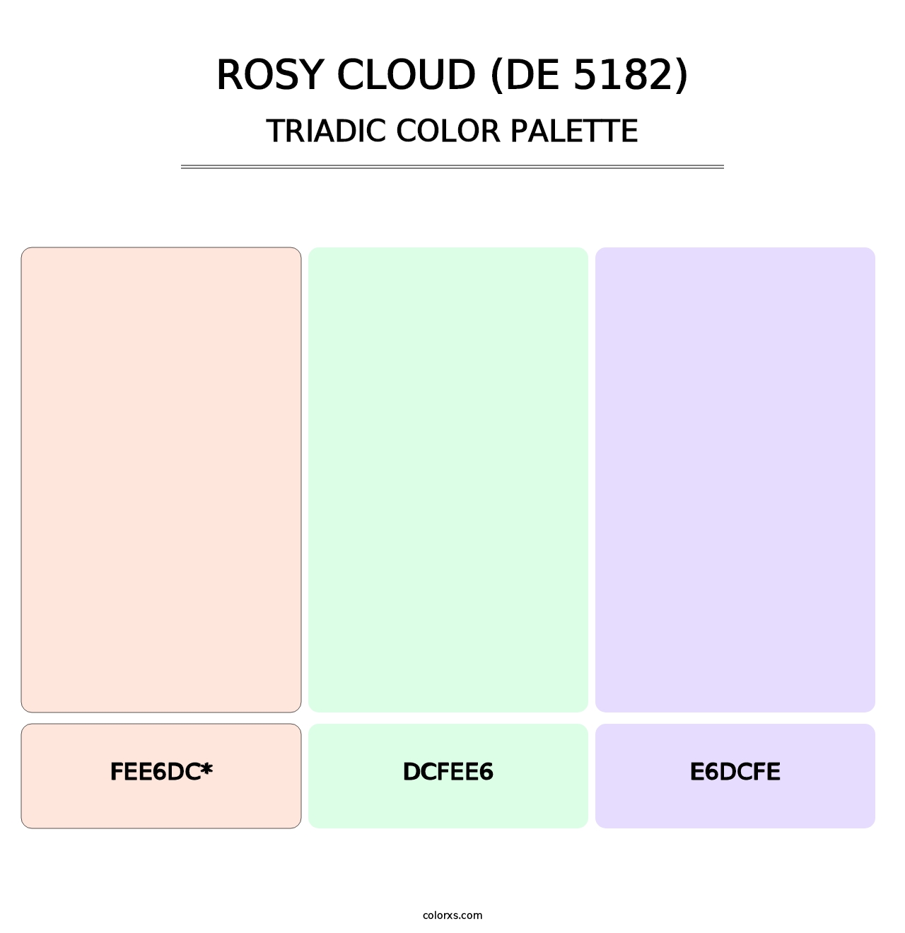 Rosy Cloud (DE 5182) - Triadic Color Palette