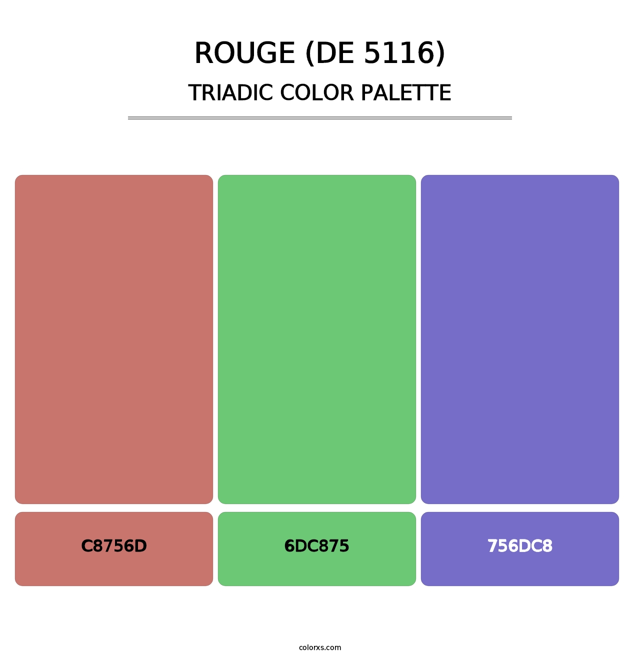 Rouge (DE 5116) - Triadic Color Palette