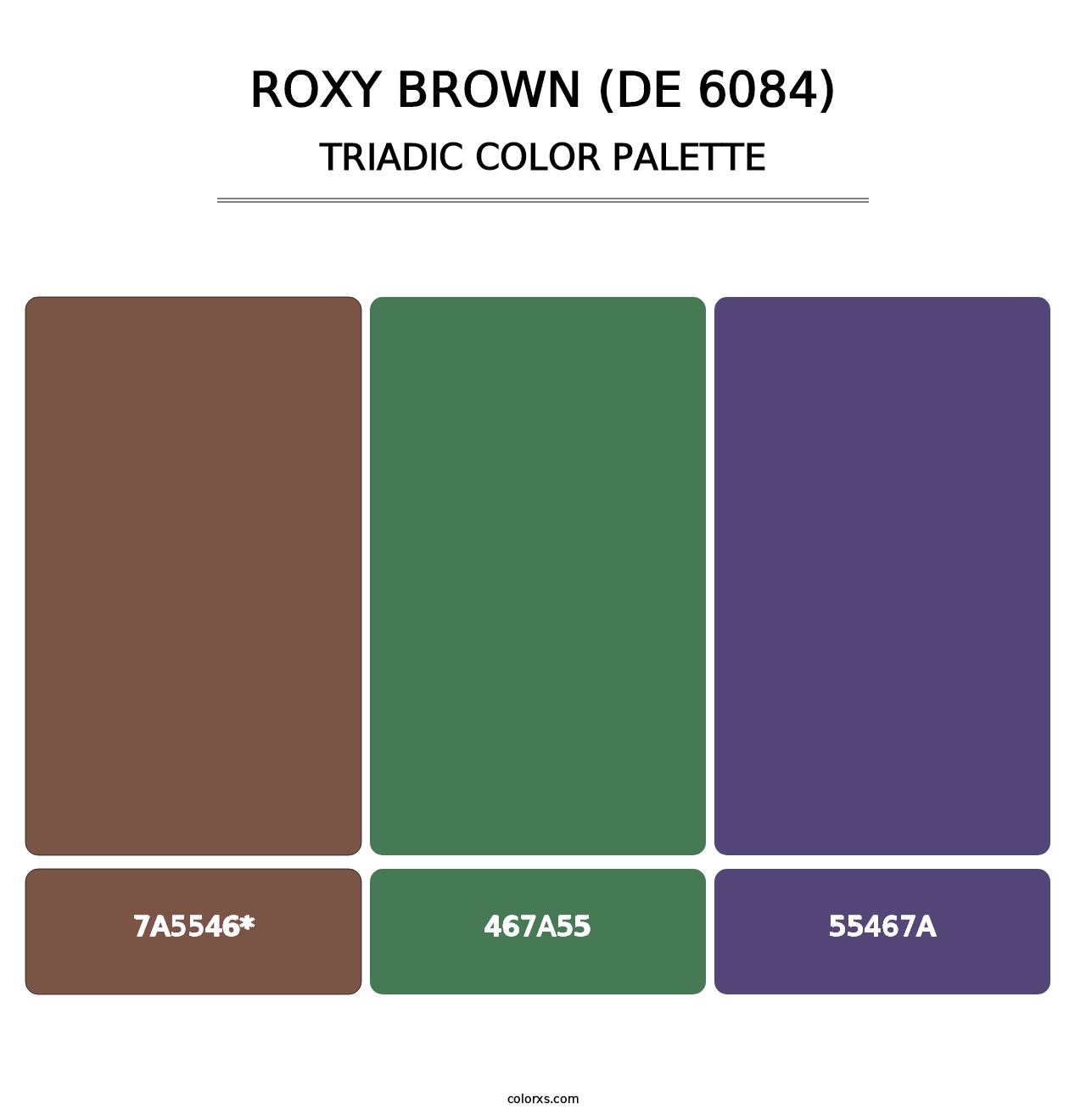 Roxy Brown (DE 6084) - Triadic Color Palette