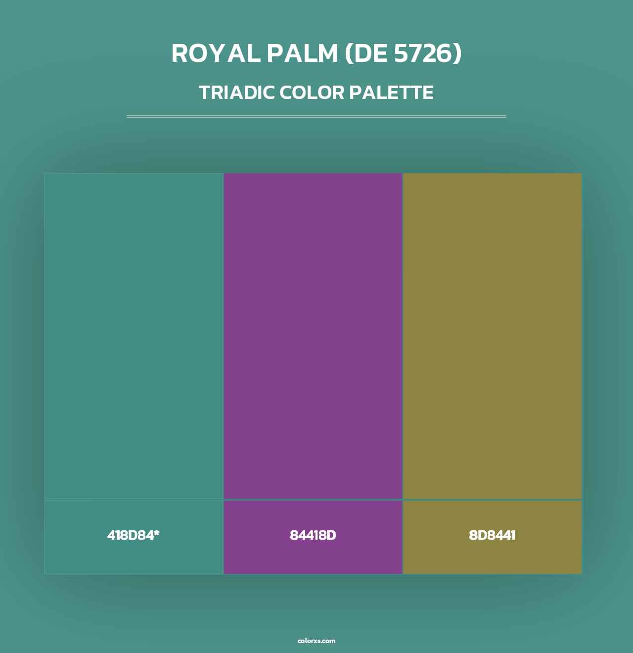Royal Palm (DE 5726) - Triadic Color Palette