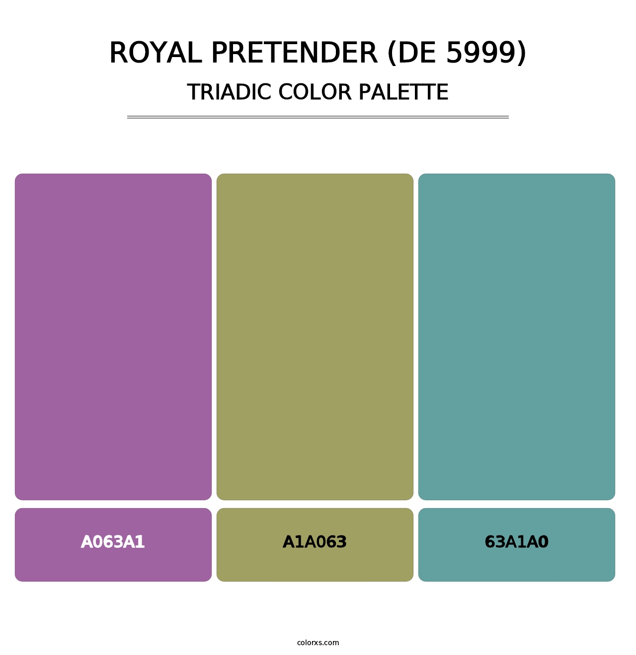 Royal Pretender (DE 5999) - Triadic Color Palette